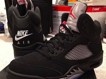 Nike Air Jordan 5 Black Metallic Release