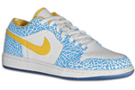 Air Jordan 1 Low White/Chlorine Blue-Sonic Yellow West Side
