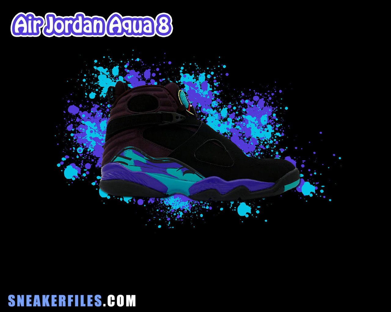 Sneaker Files x Air Jordan 8 Aqua Wallpaper
