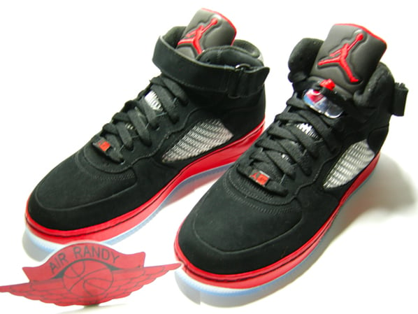 Air Jordan 5 x AF1 Fusion Black/Red 
