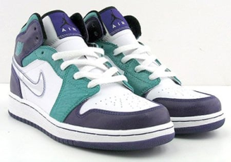 Air Jordan I (1) GS - Grape / Emerald Green / White