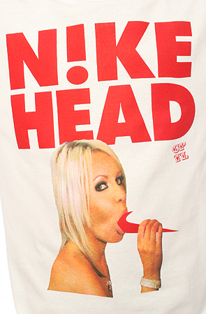 nike logo red. Nike Head T-Shirt by Capital