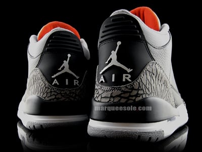 jordan retro 3 black and grey