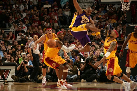 kobe bryant dunking over lebron. On Court: Kobe Bryant VS.