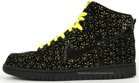 Nike Dunk High - Black / Volt - Yellow. While Jordan Brand continues to use 
