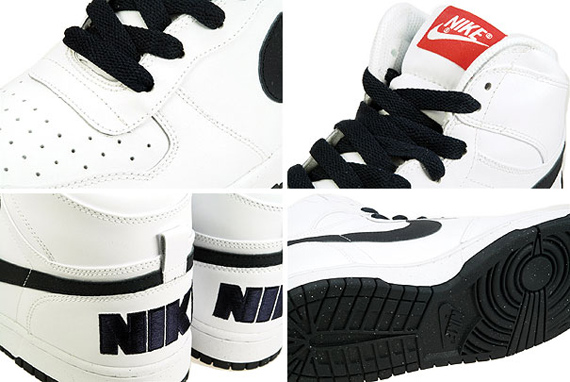 Nike Big Nike Hi LE Woven - White / Dark Obsidian - Team Orange
