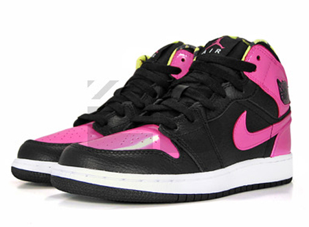 Air Jordan I (1) Phat GS - Black / Chine Rose - White