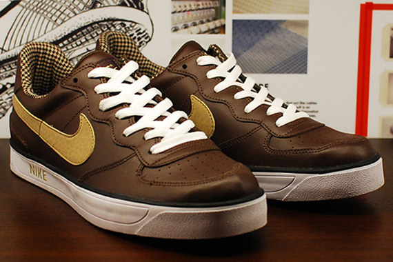 nike brown leather sneakers. This rowneige combo really