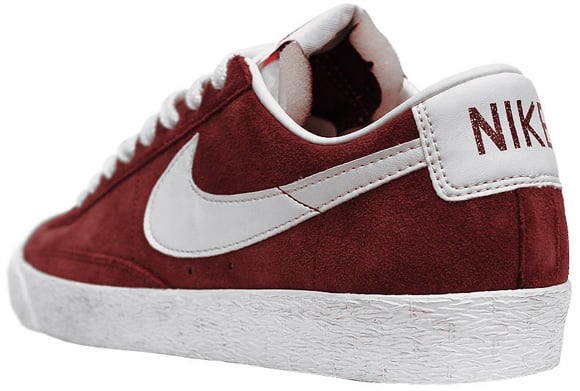 nike blazer red and white low