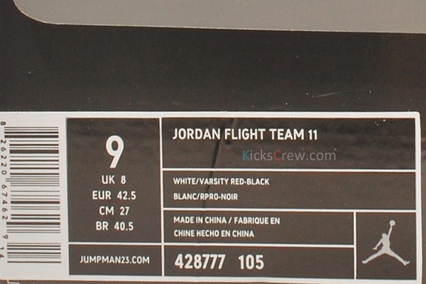 Jordan Flight Team 11