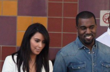 Kanye West in the Yeezy 2 in LA Alongside Kim Kardashian