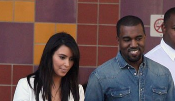 Kanye West in the Yeezy 2 in LA Alongside Kim Kardashian