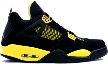 black and yellow jordans for women