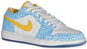 blue white and yellow jordans