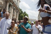 Celebrity Sneaker Watch: Jay-Z Wears Nike Air Force 180 High in Cuba Alongside Bey