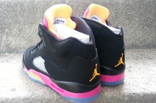 Air Jordan 5 Retro (GS)Black – Bright Citrus – Fusion Pink Detailed Pics