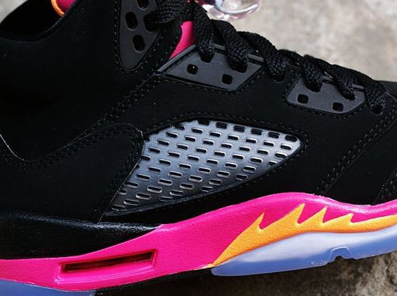Release Reminder Black Bright Citrus Fusion Pink Air Jordan V GS