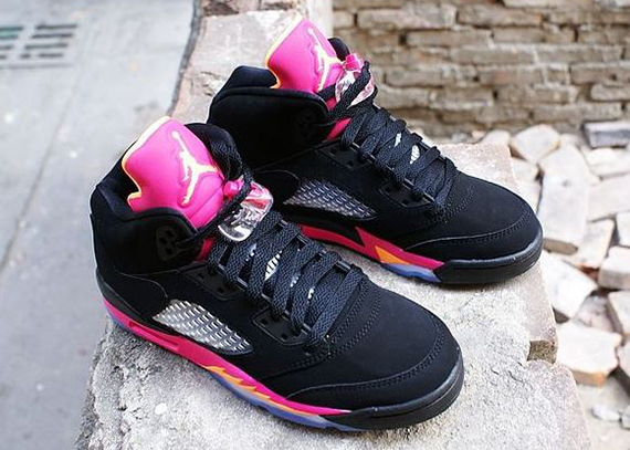 Release Reminder Black Bright Citrus Fusion Pink Air Jordan V GS