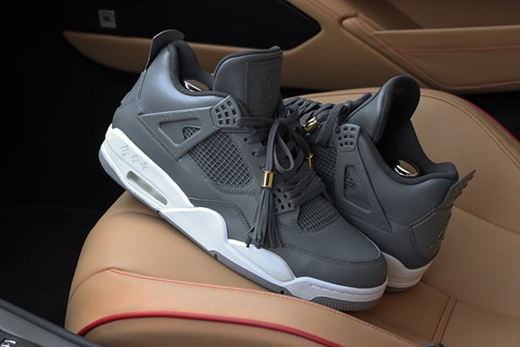 Air Jordan 4 Custom &#39;Louis Vuitton Don&#39; Anthracite by Dank | SneakerFiles