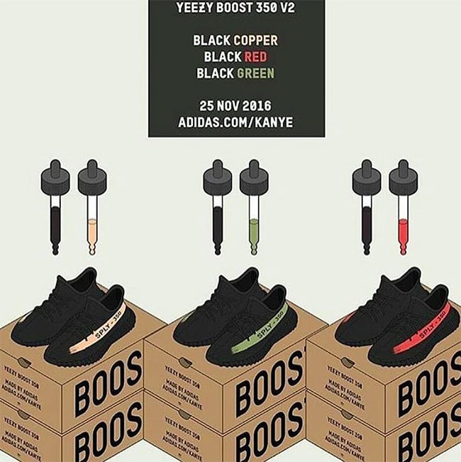 adidas Yeezy Boost 350 V2 Black Friday Sneakers 2017