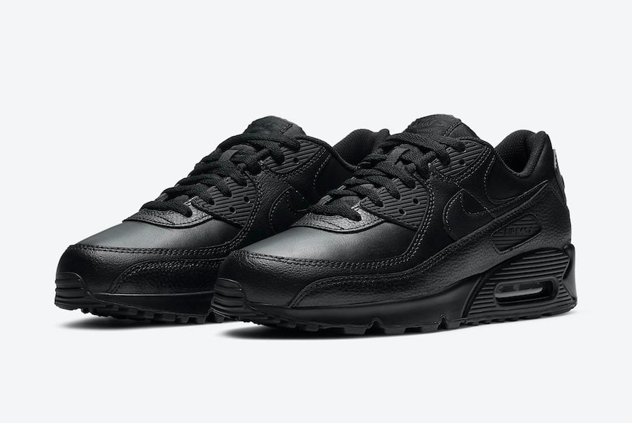 Nike Air Max 90 Leather Triple Black CZ5594-001 Release Date Info ...
