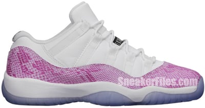Air Jordan 11 Low Pink Snake Skin Release Date 2013