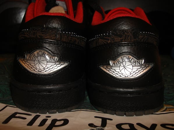 New Air Jordan Retro I Low Black/Red Sample