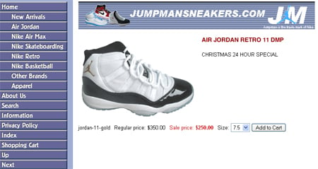 Jumpmansneakers.com Christmas Sale