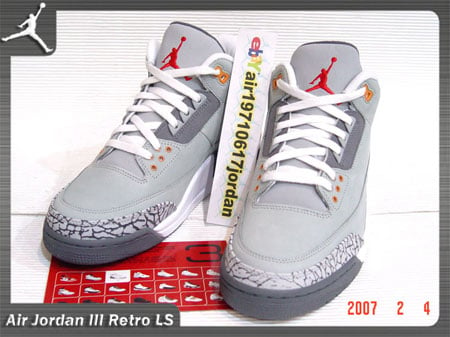 retro 3 cool grey