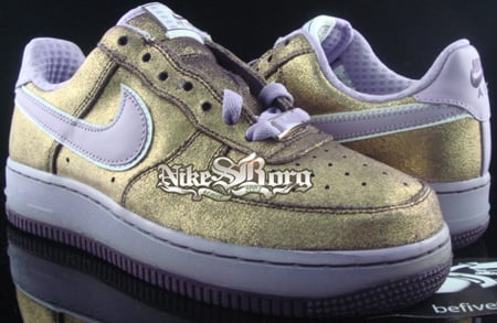 nike air force one with gold