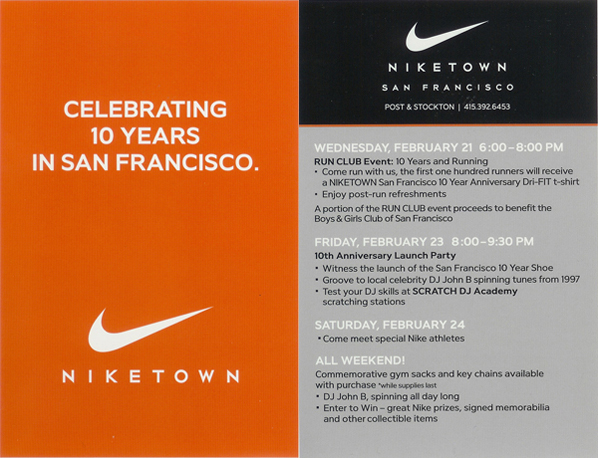Niketown San Francisco 10 Year Anniversary