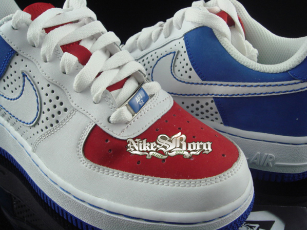 Nike Air Force 1 XXV White/Varsity Red Blue Sample