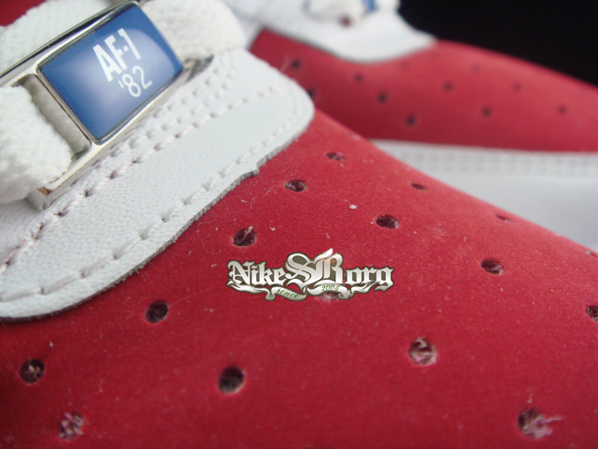 Nike Air Force 1 XXV White/Varsity Red Blue Sample