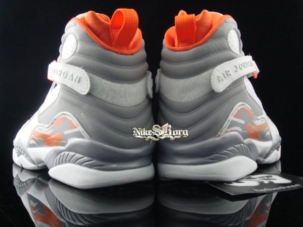 Air Jordan Retro 8 White/Stealth-Orange Blaze Sliver
