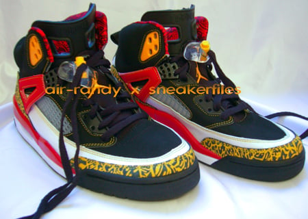 Air Jordan Spizike Kings County Black White Red Radiant  shoes