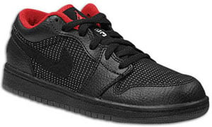 air jordan 1 black and red low