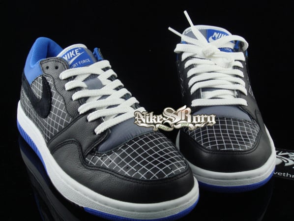 Nike Court Force Low Black/Royal Square Print pack