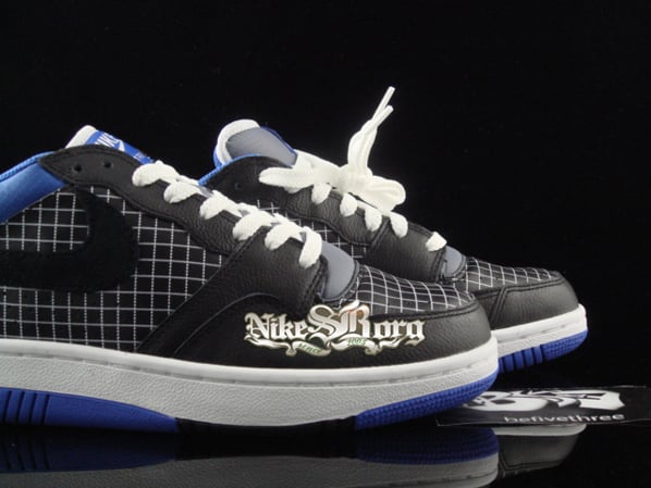 Nike Court Force Low Black/Royal Square Print pack