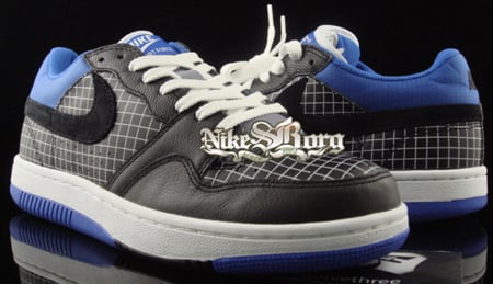 Nike Court Force Low Black/Royal Square Print pack