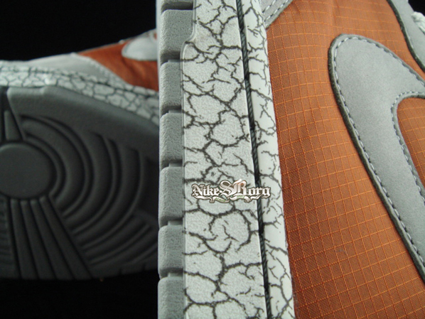 Nike Dunk High Orange/Grey Crackle