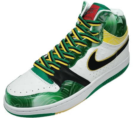Nike Court Force High White/Lucid Green