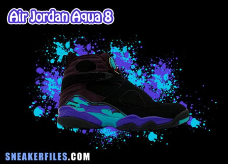 Sneaker Files x Air Jordan 8 Aqua Wallpaper