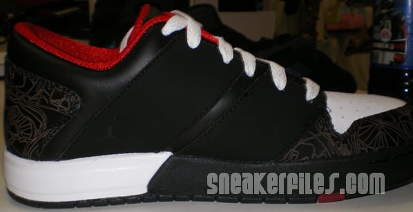 Jordan 1 Nu Retro Womens Black/White/Red Detailed Look