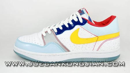 Nike Court Force Low - Blue/Red/Yellow