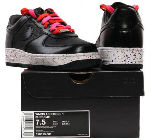 Nike Womens Air Force 1 Supreme - Black/Engine/Laser Pink Nike Womens Air Force 1 Supreme - Black/Engine/Laser Pink
