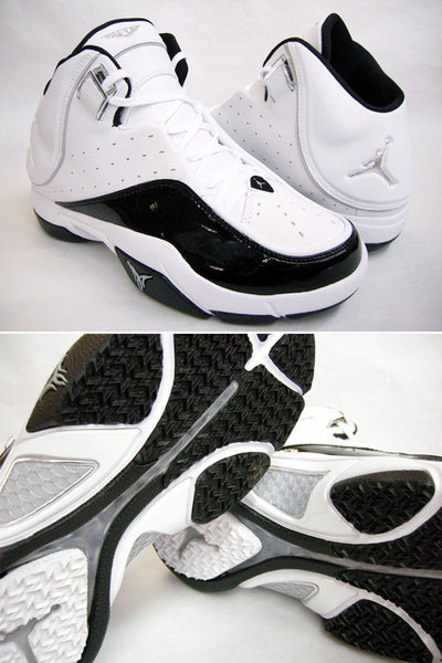 Air Jordan Melo M4 - White/Metallic Silver-Black