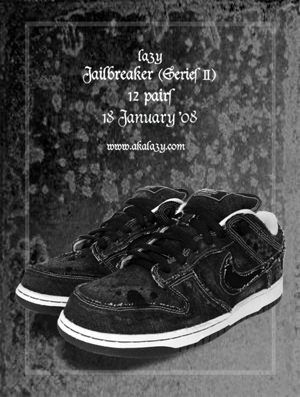 Nike Dunk Jail Breaker Series II Black Denim Custom