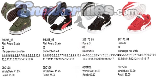 Puma First Round and Suede Skate June 2008 Puma First Round and Suede Skate June 2008