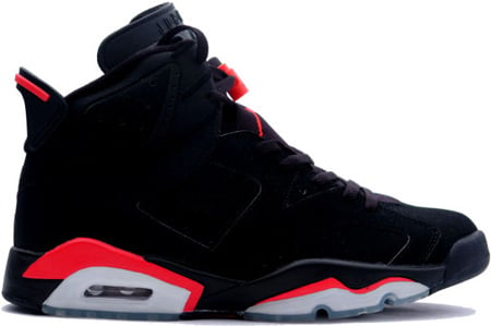 air jordan 6 black and red