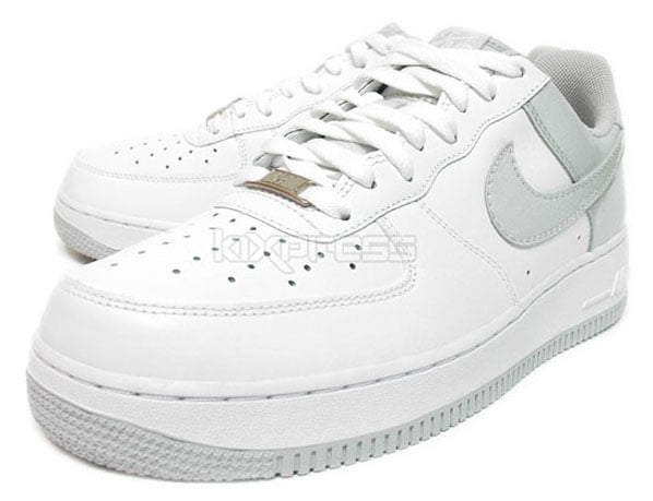 Nike Air Force 1 - White/Neutral Grey Patent Leather
